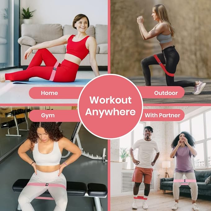 Resistance Bands w/Carrying Bag, Workout Book & Fitness Planner for Working Out-Heavy Duty Strength Training Bands Set w/ 5 Resistance Levels-Stretch Bands for Physical Therapy