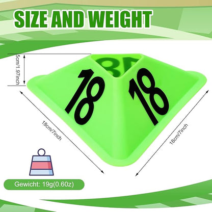 Cindeer 24 Pack Sports Cones with Numbered Soccer Plastic Traffic Cones Modern Sport Training Marker