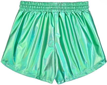 Perfashion Women's Metallic Shorts Summer Sparkly Hot Outfit Shiny Short Pants