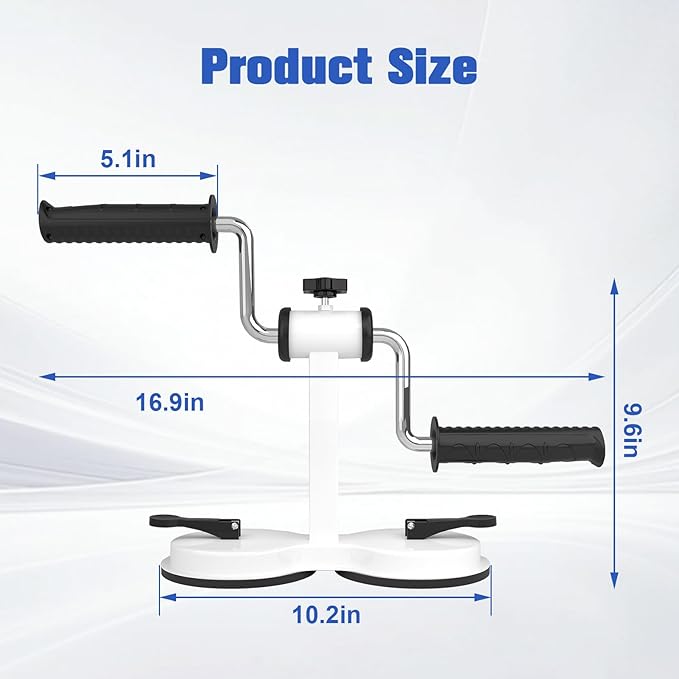 Upgraded Arm Bike for Rehabilitation Exercise for the Elderly, Physical Therapy Equipment, Designed for Arm and Shoulder, Adjustable Resistance, 2 Industrial Suction Cups, White