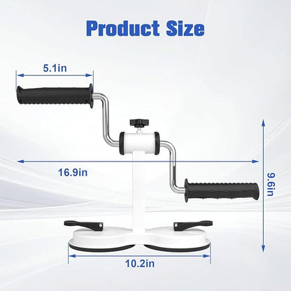 Upgraded Arm Bike for Rehabilitation Exercise for the Elderly, Physical Therapy Equipment, Designed for Arm and Shoulder, Adjustable Resistance, 2 Industrial Suction Cups, White
