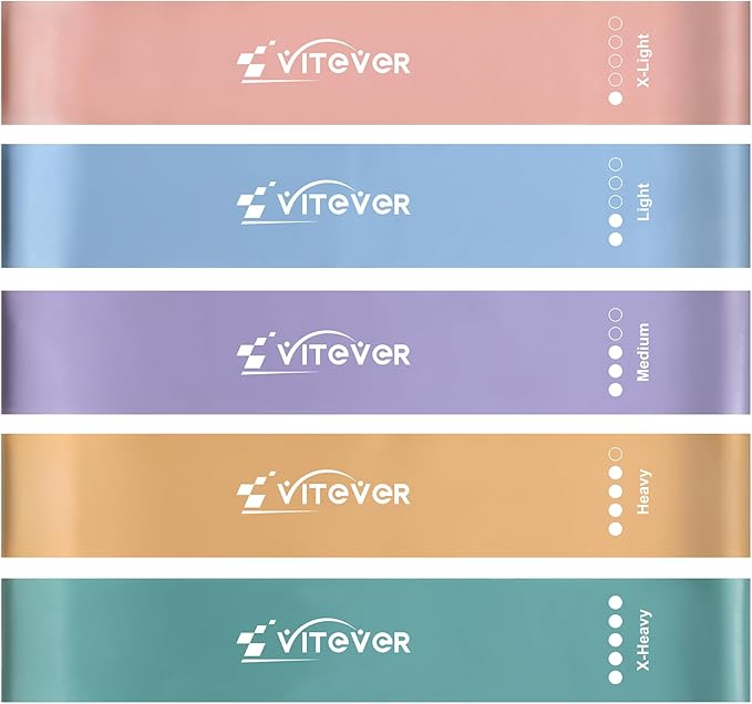 Booty Bands Set, Resistance Bands for Working Out, Exercise Bands for Women and Men Legs and Butt, Stretch Bands for Pilates, Yoga Starter Set