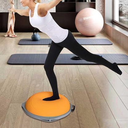 workout equipment for home，boso balancing ball，half ball balance trainer，core training equipment， 27.5 inch Yoga Exercise Ball for Home Gym Core Training Anti-Skid Surface (Orange Heart-27.5'')