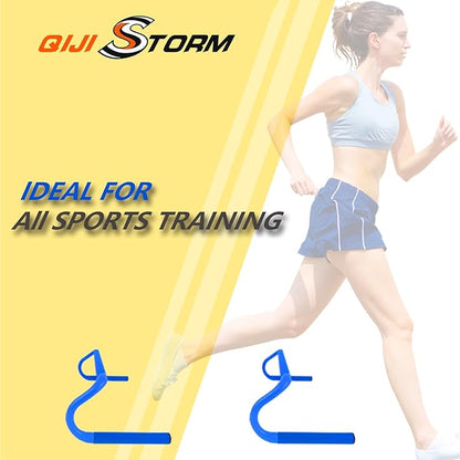 10 Pcs 6" Speed Agility Training Hurdles with 6 Marker Cone Durable Training Hurdle Agility Plyometric All Purpose Speed Hurdle Equipment for Athletes Soccer Basketball Football Practice