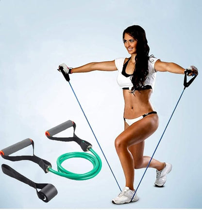 Single Resistance Bands, Workout Bands with Handles and The Exercise Bands with Door Anchor, Suitable for Resistance Training, Physical Therapy, Home Workouts, Boxing Training