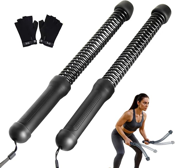 Upgraded Ropeless Battle Ropes for Home Gym, Weighted Workout Ropes for HIIT, Cardio and Strength Training Fitness Equipment