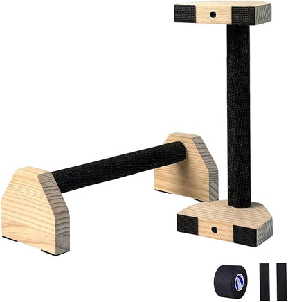 2Pcs Push up Bar Home Workout Equipment Parallettes Bar for Adults Wood Push up Stands for Gymnastics Exercise Aerobics