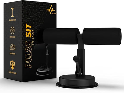 Sit-Up Bar with Strong Suction Base & Padded Foam Handle | Adjustable Height Core Trainer for Abs, Sit-ups, Push-Ups & Leg Workouts | Portable Home Gym Equipment for Men & Women