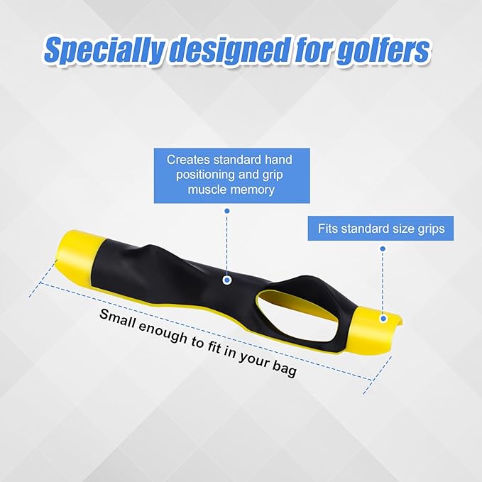Golf Club Grip Trainer, Right Hand Lightweight Swing Trainer Golf Training Aid with Anti-Slip Wrist Support Accessories for Correct Hand Position & Grasp