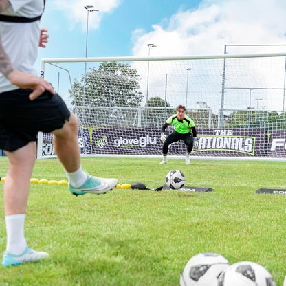FORZA Goalkeeper Training Deflection Ramp | Durable Rubber Ball Deflector for Soccer- Ideal for GK Reactions, Reflex Training, and Shot Stopping Practice - Two Styles for Varied Training