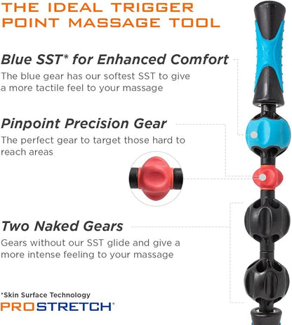 ProStretch Type X2 Roller Massage Stick for Muscle Soreness Recovery, Deep Tissue Therapy, and Myofascial Release