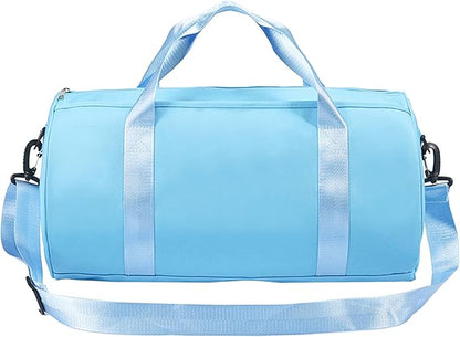 Small Gym Bag for Women Small Duffle Bag with Wet Compartment Sport Bags Gym Tote Bag for Workout Yoga Swimming Dance (Blue(wet pocket))