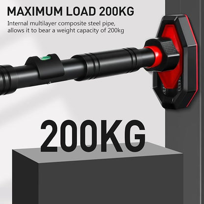 Adjustable Pull up Bar for Doorway 39.37 Inch No Drilling Locking Chin up Bar with Comfortable Grip Home Gym Strength Training Equipment Portable Fitness