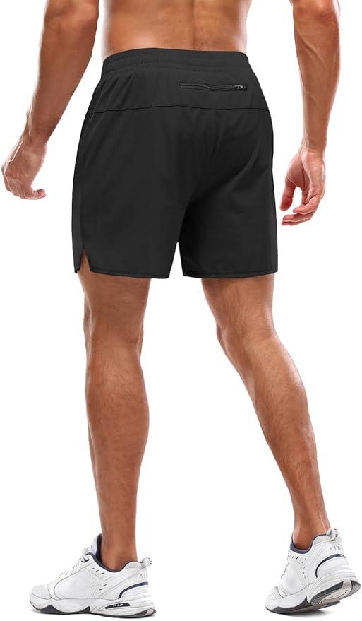 Aolesy Men's 2 in 1 Running Shorts 5" Workout Gym Athletic Shorts for Men Quick Dry Lightweight Training Shorts with Pockets