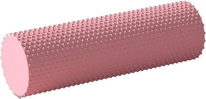 Foam Yoga Column - Solid Massage Roller - Foam Rollers for Muscle Massage for Barre and Fitness - Slimming and Muscle Recovery Tool - for Home, Gym, and Travel (Pink)