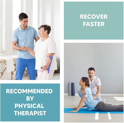 sport2people Stretching Strap for Yoga, Flexibility, Rehabilitation - 2 Free Exercise Ebooks - Get Flexible with 12-Loop Stretch Band for Rehab, Recommended by Physical Therapists and Trainers