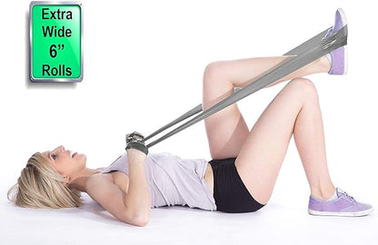 Resistance Band for Working Out | Super Exercise Bands 8,16,24 Yard Bulk Rolls |10 Strengths in Light Medium and Heavy Resistance Bands | Latex Free Workout Bands Including App and e-Book