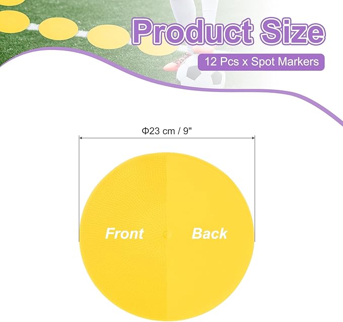 PATIKIL Spot Markers Non-Slip Floor Dots Agility Markers Flat Field Cones Poly Dots
