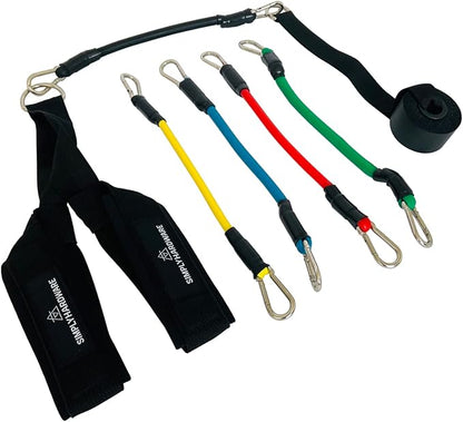 Hip Flexor Training Strap | Reverse Squat Resistance Band Workout Strap Set | Resistance Bands and Door Anchor Included