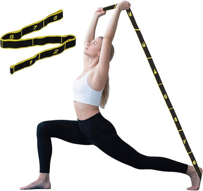 Resistance Bands for Working Out, 8-Levels Elastic Adjustable Exercise Band for Women and Men,Body Stretching,Yoga,Pilates,Booty Legs,Stretch Bands for Fitness,Training,Physical Therapy,Gym