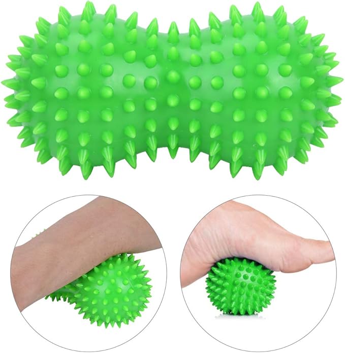 EVTSCAN Soft Spike Yoga Massage Ball, Muscle Fitness Massage Peanut Ball, Foot Massage Tool, Fitness Exercise Tool