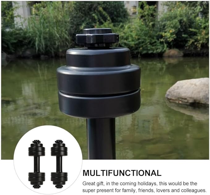 GANAZONO Dumbbell Shaped Fitness Water Bottle 2-Pack Leak Proof Sports Water Kettles Filled with Liquid for Yoga Workout 10.43X3.74X3.74In Wear-Resistant Odorless Design