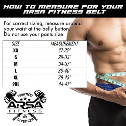 Arsa Fitness Weightlifting Adjustable Lever Belt for Men & Women Leather Weight Belt for Powerlifting Back Support Workout Deadlifts Squats 10MM Thickness 4" Width Royal Oak