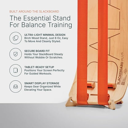 GIBBON SlackBoard - GiBoard Balance Board Kids & Adults - Slackline Balance Trainer - Slack Board Core Workout Equipment Home Gym Training - Standing Desk Exercise - Yoga, Agility, Pilates & More