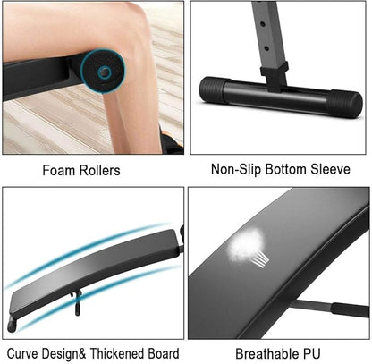 Goplus Adjustable Bench Sit up Bench Slant Board Decline Ab Bench Crunch Board