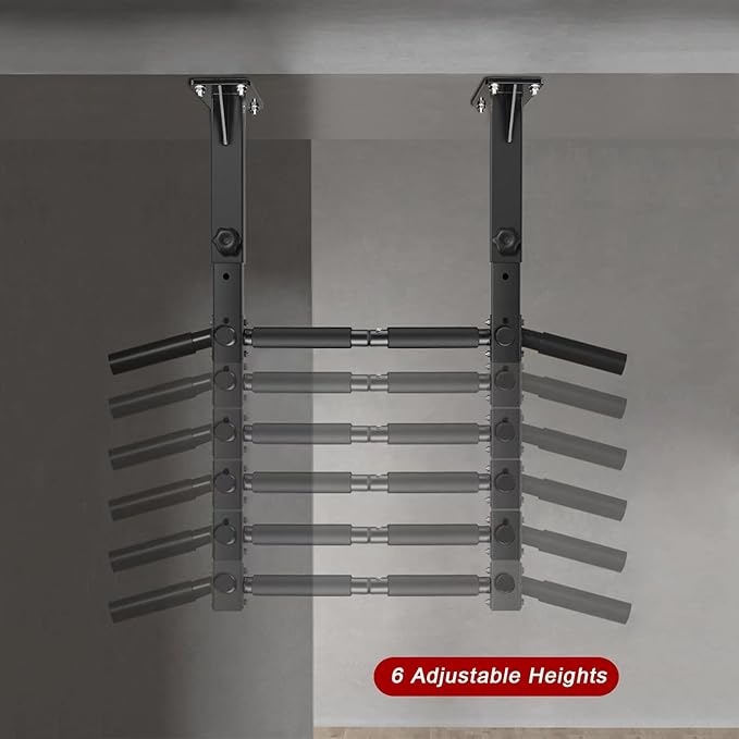 Wall Mount Pull Up Bar, Joist Beam Rafter Mount Pull-up Bar, Ceiling Mounted Chin Up Bar for Home Gym with Punching Bag Hanger