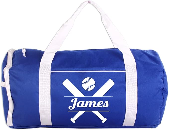 Personalized Sport/Gym Roll Duffel Bag - Baseball