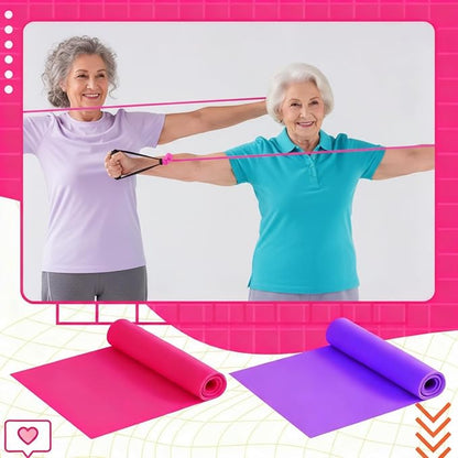 2 Pcs Resistance Band with Handles Chair Exercise Equipment for Seniors Physical Therapy Band Gifts for Elderly Women Rehab, Physical, Grandma, Grandpa