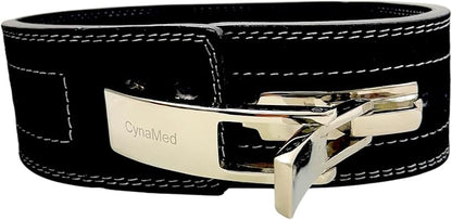 Black Weight Lifting Belt with Ajustable Buckle, 4" Wide & 10mm Thickness | for Powerlifting and Gym (1 Count)