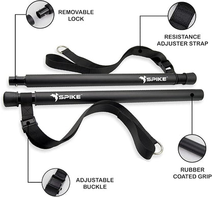 SPIKE Home Exercise Kit 8 Resistance Bands Set up to 200Kg for Chest, Abs, Legs, Shoulder, Biceps, Triceps, Gym Equipment Set for Home Gym Workout