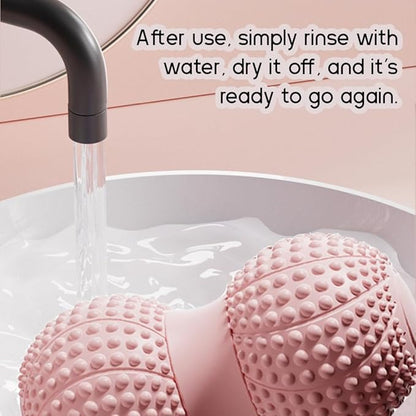 Peanut Massage Ball for Myofascial Release & Muscle Relaxation - Deep Tissue (Pink)