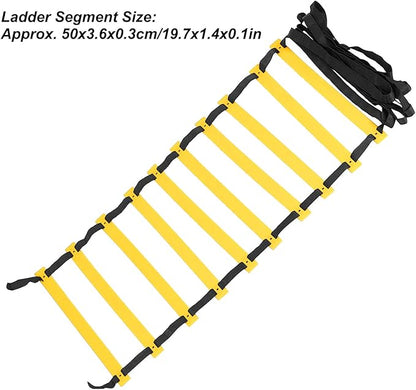Coordination Ladder for Soccer Training | Speed & Footwork Ladder with Storage Bag | Portable Polypropylene Ladder for Exercise/Athletic Drills/Sports