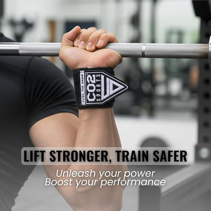 Wrist Straps for Weightlifting – 18” Heavy Duty Polyester Elastic Lifting Straps with Wrist Support, Gym Straps for Deadlifts, Pull Ups, Strength Training, Weight Lifting Accessories for Men & Women