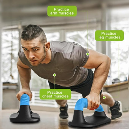 Kipika Push Up Bars, Pushup Stands, Anti-Slip Soft Plastic Push Up Handles, Bottom Anti-Slip Pad, Strength Training Equipment, Perfect for Floor Workout Exercise