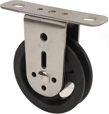 Gym Pulley Blocks Wall Mount Fixed Pulley Wheel 360 Degree Rotation, Silent Bearing Cable Pulley for LAT Pulley System, Includes Expansion Bolts for Home Gym DIY Projects