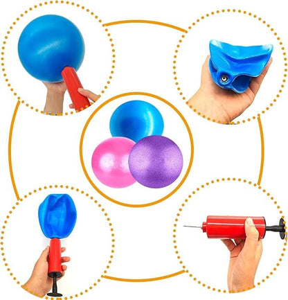 Mini Pilates Exercise Yoga Ball, 9 Inch Small Inflatable Exercise Yoga Ball,Core Training and Physical Therapy Equipment, with Pump