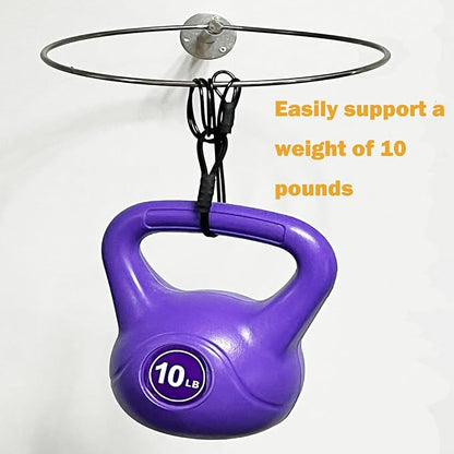 Pmsanzay Wall Mounted Half Ball Balance Trainer Holder, Sturdy Stainless Steel Balance Trainer Storage Rack, Half Yoga Exercise Ball Display Holder for Home Gym,Studios - No Balance Trainer