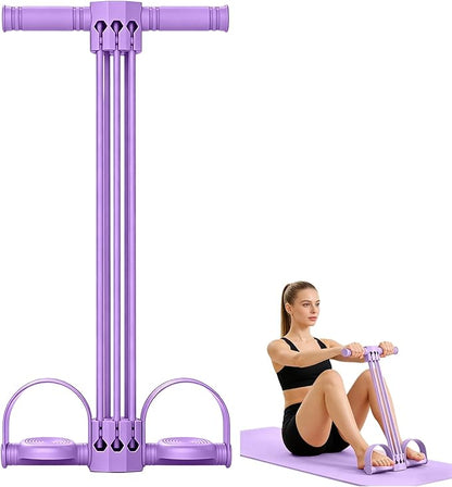 Pedal Resistance Bands with Handles,Upgrade 6-Tube Natural Rubber Foot Pedal Resistance Band，Multifunction Fitness Bands for Abdomen, Waist, Arm, Leg