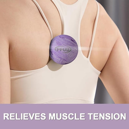 Massage Lacrosse Ball for Myofascial & Trigger Point Release, Muscle Knots, Yoga Therapy – Improves Joint Mobility & Relieves Pain – Shoulder, Back, Plantar Fascia, HIPS – 2.5-Inch Purple-02 Rubber