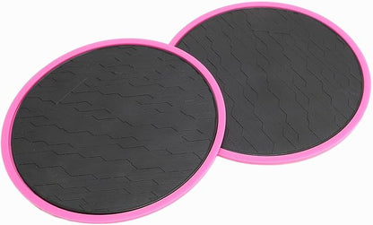 Core Sliders for Full Body Workout, Dual Sided Discs, Compact 7 Inch Round Black - Portable Design, Multi Surface Use, Ideal for Home and Gym Exercise