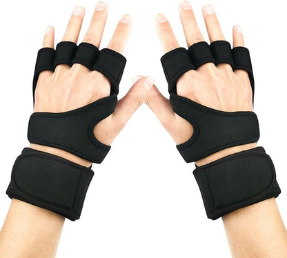 Workout Gloves for Men Women, Breathable Weight Lifting Gloves with Wrist Wraps Support for Gym, Exercise, Training and Fitness, Fingerless, Padded Full Palm Protection
