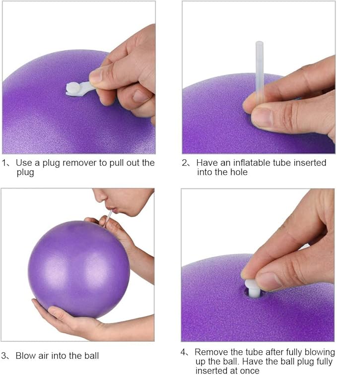 2 Pack Exercise Balls, 8-9 Inch Mini Pilates Yoga Balls, Anti-Burst Small Fitness Balls for Pilates, Yoga, Core Training and Physical Therapy, Improves Balance