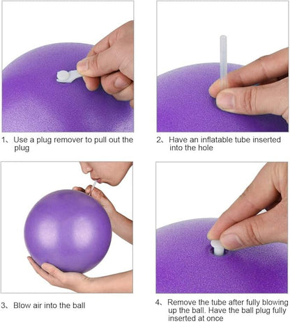2 Pack Exercise Balls, 8-9 Inch Mini Pilates Yoga Balls, Anti-Burst Small Fitness Balls for Pilates, Yoga, Core Training and Physical Therapy, Improves Balance