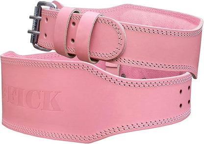 Jaffick Weight Lifting Belt For Ladies Leather Gym Belts Lower Waist Back Support For Women Men Fitness Squat Deadlift Heavy Duty Cross Training Gym Powerlifting Workout