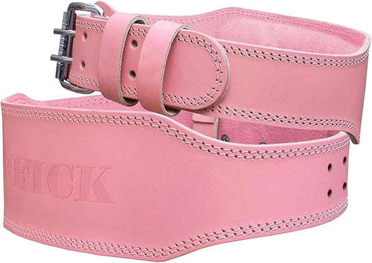 Jaffick Weight Lifting Belt For Ladies Leather Gym Belts Lower Waist Back Support For Women Men Fitness Squat Deadlift Heavy Duty Cross Training Gym Powerlifting Workout