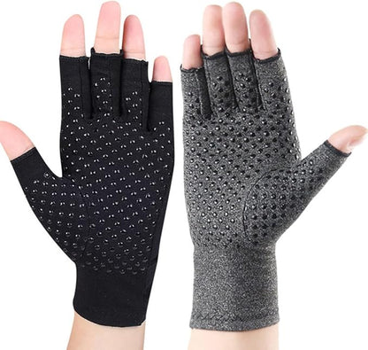 Cycling Half Finger Gloves Black High Elastic Non-Slip Exercising Gloves with Wrist Support for Fitness Training and Outdoor Riding, Size L (19.5-21.5cm)